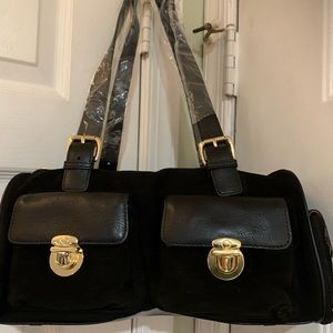 Maxx New York suede and leather purse